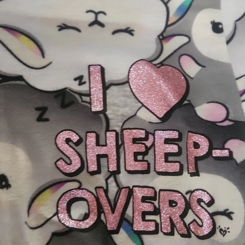 Justice Size 8 Sheep Over Onesie Pajamas